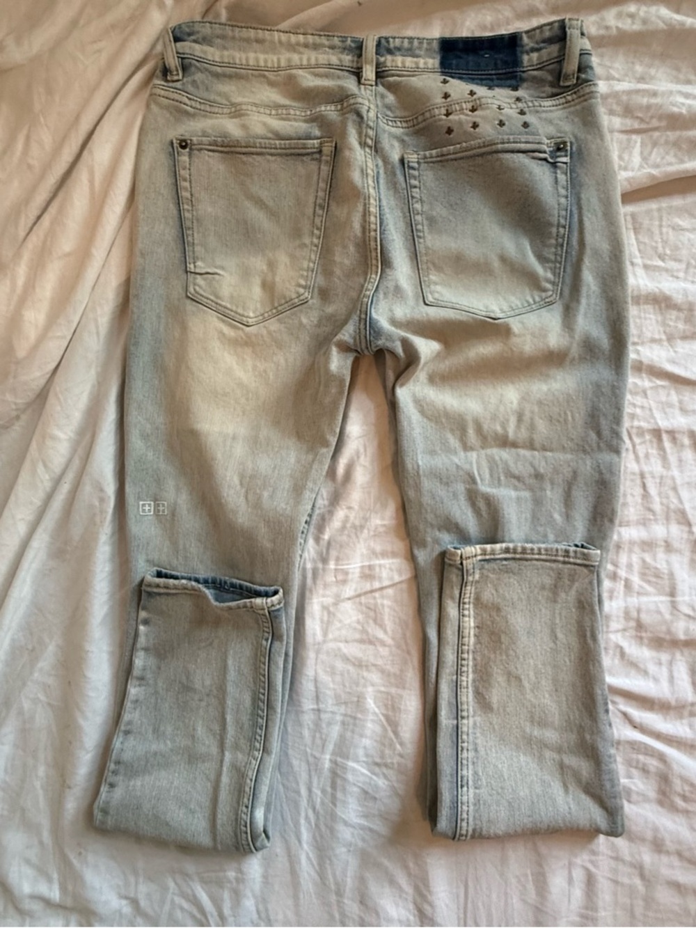 Ksubi Van Winkle Jeans 33 Light Wash Distressed Skinny Denim Trashed Men’s - Picture 9 of 14
